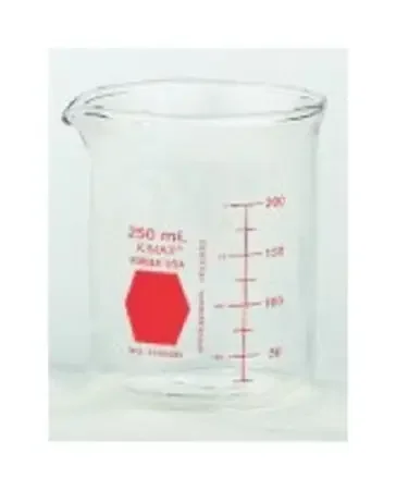Kimble KIMAX Colorware – Laboratory Beaker Low Form Borosilicate Glass 250 mL (8 oz.) – 1020014