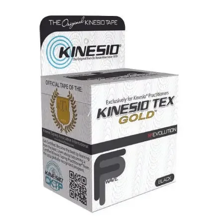 Kinesio Tex Gold FP – Kinesiology Tape Water Resistant Cotton 2 Inch X 5-1/2 Yard Black NonSterile – 24-4873-6
