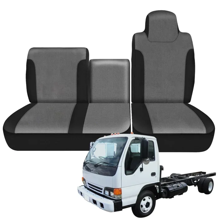 Kistrba Truck Seat Cover Compatible with 1995-2005 Isuzu NPR Front 40/60 Split Bench Seat Cover