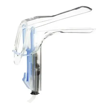 KleenSpec 590 Series Premium – Vaginal Speculum Pederson NonSterile Office Grade Acrylic Large Double Blade Duckbill Disposable Built-In Light Source – 59004-LED