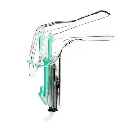 KleenSpec 590 Series Premium – Vaginal Speculum Pederson NonSterile Office Grade Acrylic Medium Double Blade Duckbill Disposable Built-In Light Source – 59001-LED