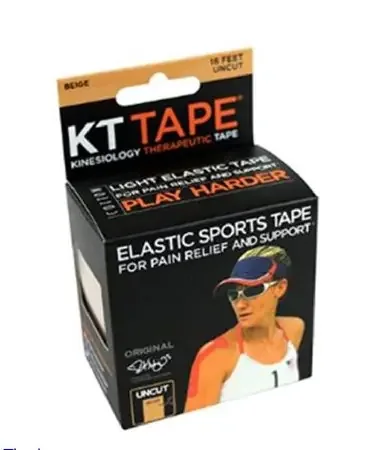 KT Tape Classic – Kinesiology Tape Uncut Cotton / Elastic 2 Inch X 5 Yard Tan NonSterile – 25-3410