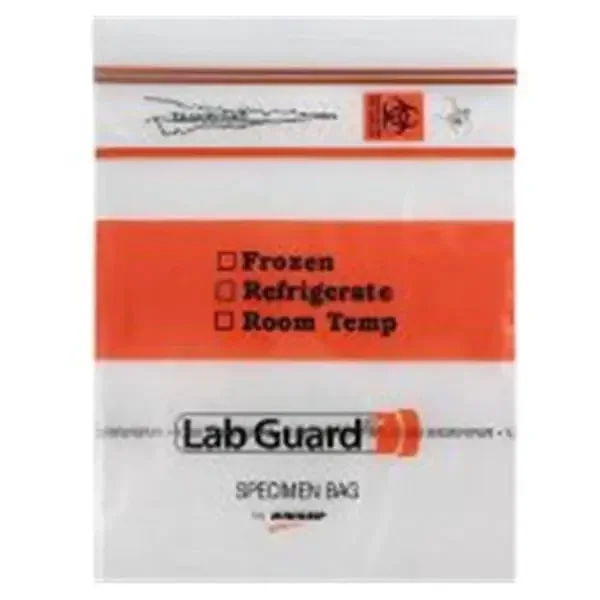 Lab Guard TearZone – Specimen Transport Bag with Document Pouch 6 X 9 Inch Zip Closure Biohazard Symbol / Storage Instructions NonSterile – SBL2X69B5
