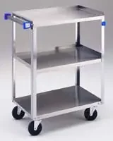 Lakeside Manufacturing – Utility Cart Stainless Steel 30.75 X 18.375 X 33 Inch 27 X 18 Inch Shelves – 322C/W BRAKE CASTERS