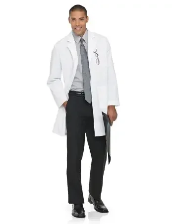 Landau Uniforms – Lab Coat White Medium Knee Length Reusable – 3187WWYMED