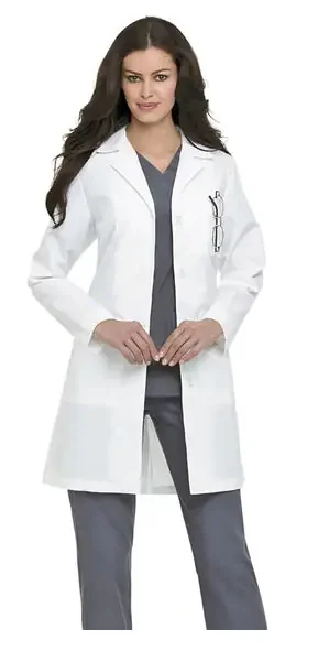 Landau Uniforms – Lab Coat White Size 12 Mid Length Reusable – 3155-WWY-12