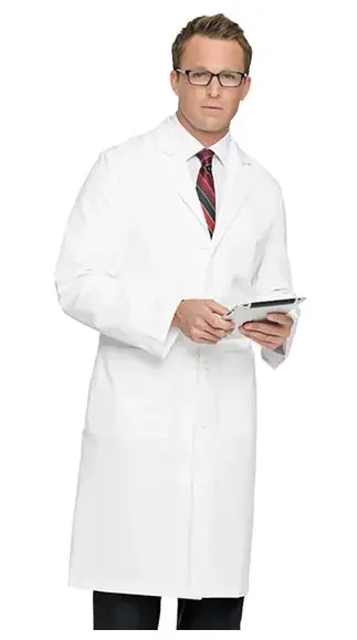 Landau Uniforms – Lab Coat White Size 38 Knee Length Reusable – 3145WWY38L