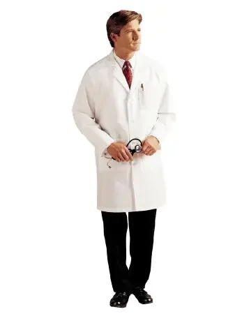 Landau Uniforms – Lab Coat White Size 40 Knee Length Reusable – 3132WWYSZ40