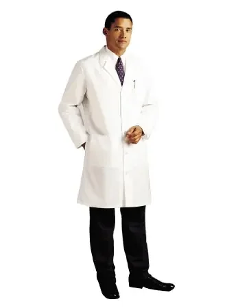 Landau Uniforms – Lab Coat White Size 46 Knee Length Reusable – 3145WWY46T
