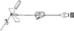 LifeGuard – Huber Infusion Set 19 Gauge 3/4 Inch 10 Inch Tubing Without Port – CLG-1934