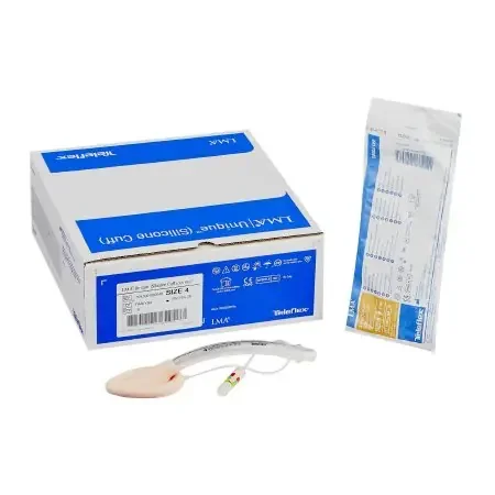 LMA Unique (Silicone Cuff) – Laryngeal Mask Adult User Size 4 PVC / Silicone Sterile Disposable – 105200-000040