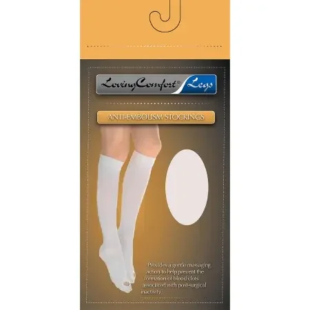 Loving Comfort – Anti-embolism Stocking Knee High X-Large Beige Inspection Toe – 1646 BEI XL