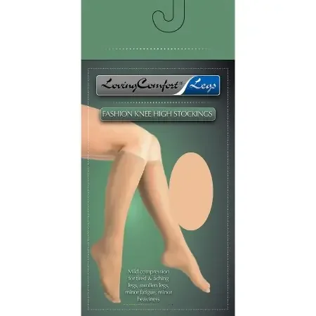 Loving Comfort – Compression Stocking Knee High Large Black Closed Toe – 1670 BLA LG