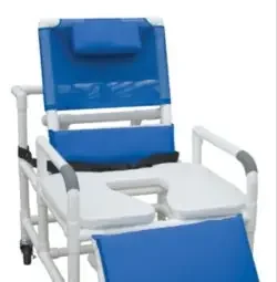 Lumex – Bariatric Reclining Shower Chair Drop Arm PVC Frame 26 Inch Seat Width Internal / 30 Inch Seat Width External – 89440
