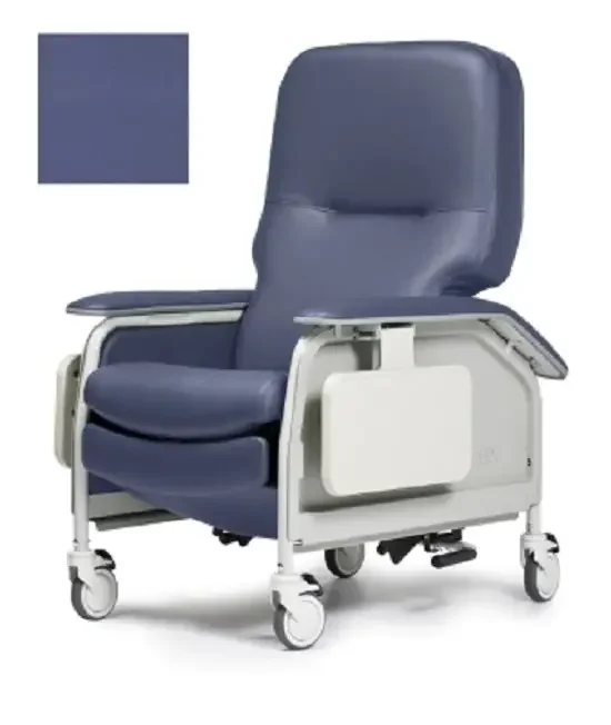 Lumex – Infinite Position Recliner Royal Blue Vinyl 4 Casters – FR566G454