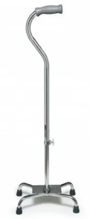 Lumex – Large Base Quad Cane Aluminum 29 to 38 Inch Height Silver – 6140A
