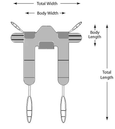 Lumex – Padded Toileting Sling Large 400 lbs. Weight Capacity – TP333