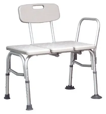 Lumex Maxi-Drain – Bath Transfer Bench Side Arm 22-1/4 Inch Seat Height 350 lbs. Weight Capacity – 7927A