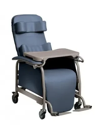 Lumex Preferred Care Series – Infinite 3-Position Recliner Blue Ridge Two Swivel Casters with Two Rear Locking Casters – FR565G427