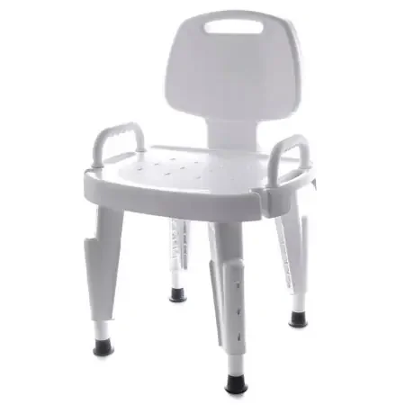 Maddak – Bath Bench Removable Arm Plastic Frame With Backrest 17 Inch Seat Width – 727142121