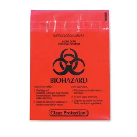 Market Lab – Biohazard Bag 1.4 quart Red Bag Plastic 9 X 10 Inch – 2637