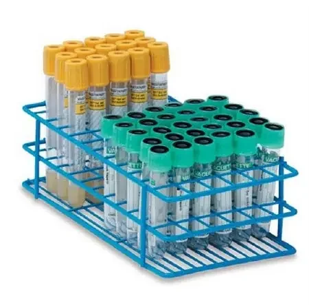 Market Lab – Test Tube Rack 72 Place 3 to 7 mL Tube Size Blue 2-1/2 X 4 X 8 Inch – 7213