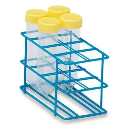 Market Lab – Test Tube Rack 8 Place 50 mL Tube Size Blue 3 X 3-1/2 X 6 Inch – 5008
