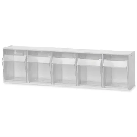 Market Lab – Tilt Front Bin White Polystyrene 5-1/4 X 6-1/2 X 23-1/2 Inch – 6023