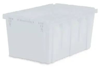 Market Lab – Tote with Lid Clear HDPE 12.6 X 17 X 26.9 Inch – 0926-SC