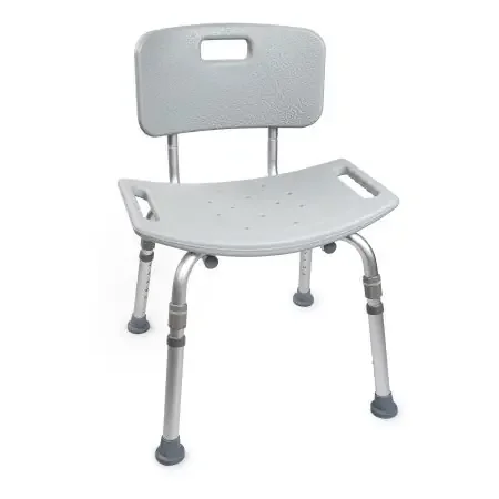 McKesson – Bath Bench Without Arms Aluminum Frame Removable Back 19-1/4 Inch Seat Width – 146-12202KD-1