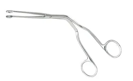 McKesson – Catheter Forceps Magill 9 Inch Length Office Grade Stainless Steel NonSterile NonLocking Finger Ring Handle Straight Extra Narrow 0.9 mm Alligator Jaws – 43-2-289