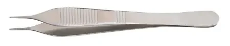 McKesson – Dressing Forceps Adson 4-3/4 Inch Length Office Grade Stainless Steel NonSterile NonLocking Thumb Handle Serrated Tips – 43-2-771
