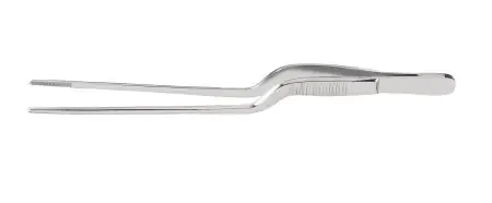 McKesson – Dressing Forceps Gruenwald-Jansen 6-1/2 Inch Length Office Grade Stainless Steel NonSterile NonLocking Bayonet Handle Serrated Tip – 43-2-605