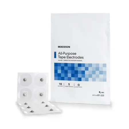 McKesson – ECG Snap Electrode Monitoring Non-Radiolucent Tape Backing 50 per Pack – 87-320