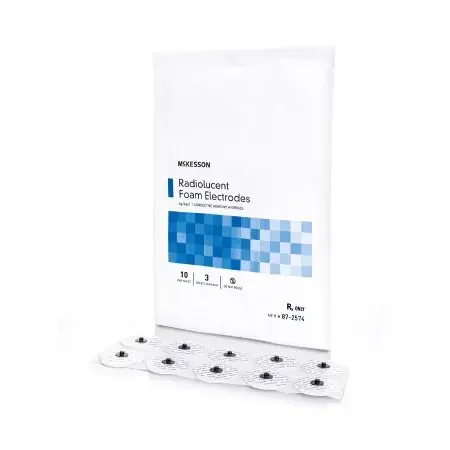 McKesson – ECG Snap Electrode Monitoring Radiolucent Tape Backing 30 per Pack – 87-2574