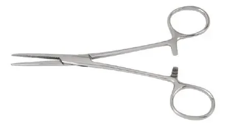McKesson – Hemostatic Forceps Crile 6-1/4 Inch Length Office Grade Stainless Steel NonSterile Ratchet Lock Finger Ring Handle Straight – 43-2-458