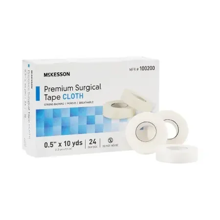 McKesson – Medical Tape High Adhesion Silk-Like Cloth 1/2 Inch X 10 Yard White NonSterile – 100200