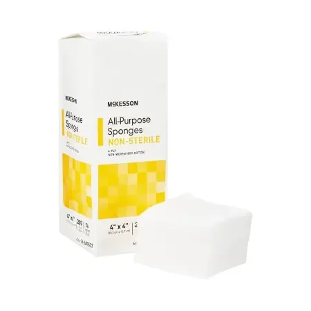 McKesson – Nonwoven Sponge Cotton 4-Ply 4 X 4 Inch Square NonSterile – 16-607623