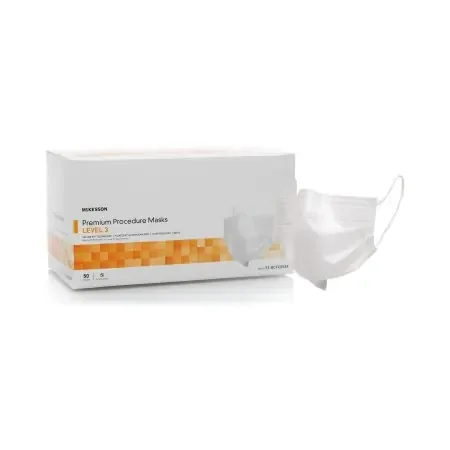 McKesson – Procedure Mask Pleated Earloops One Size Fits Most White NonSterile ASTM Level 3 Adult – 73-GCFCXSSF