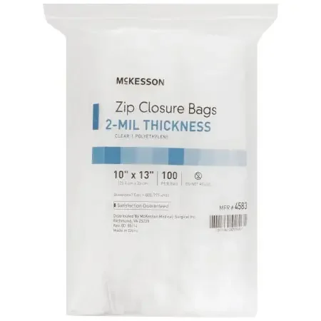 McKesson – Reclosable Bag 10 X 13 Inch Polyethylene Clear Zipper Closure – 4583