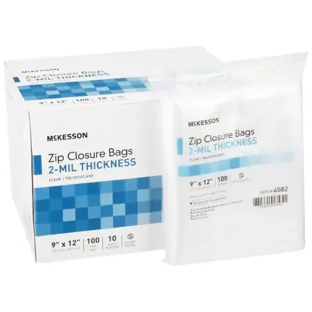 McKesson – Reclosable Bag 9 X 12 Inch Polyethylene Clear Zipper Closure – 4582