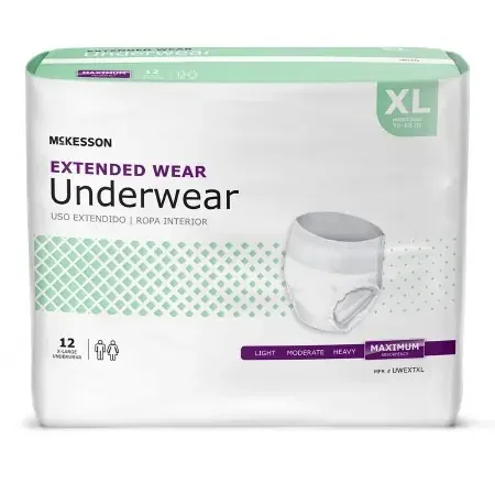 McKesson – Unisex Adult Absorbent Underwear Pull On with Tear Away Seams X-Large Disposable Heavy Absorbency – UWEXTXL