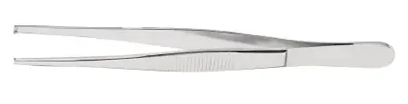 McKesson Argent – Tissue Forceps 4-1/2 Inch Length Surgical Grade Stainless Steel NonSterile NonLocking Thumb Handle 1 X 2 Teeth – 43-1-753