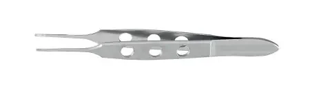 McKesson Argent – Tissue Forceps Bishop-Harmon 3-3/8 Inch Length Surgical Grade Stainless Steel NonSterile NonLocking Thumb Handle Straight 0.7 mm Wide Tips with 1 X 2 Teeth – 43-1-764
