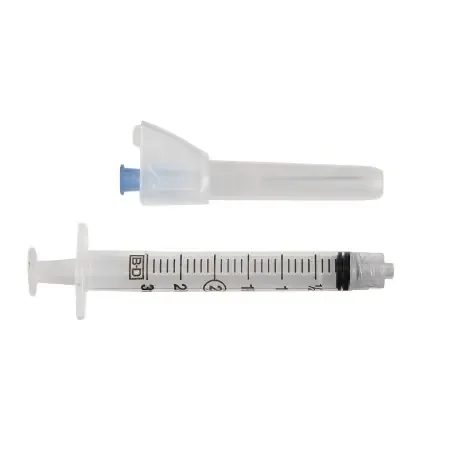 McKesson Prevent SG – Syringe with Hypodermic Needle 3 mL 23 Gauge 1 Inch Regular Wall Sliding Safety Needle – 306613