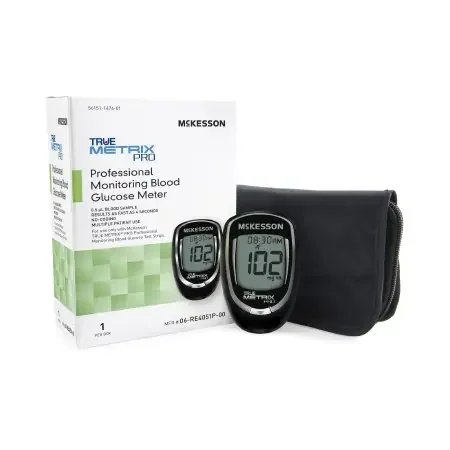 McKesson TRUE METRIX PRO – Blood Glucose Meter 4 Second Results Stores Up To 500 Results with Date and Time Auto Coding – 06-RE4051P-00