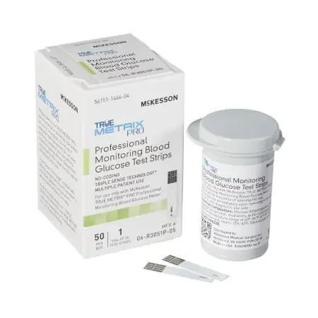 McKesson TRUE METRIX PRO – Blood Glucose Test Strips 50 Strips per Box For Professional Monitoring Blood Glucose Meter – 06-R3051P-05