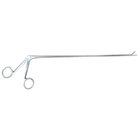 MedGyn – Foreign Body / IUD Removal Forceps 8 Inch Length Surgical Grade Stainless Steel NonSterile Finger Ring Handle Straight Hinged Serrated Alligator Jaws – 30112
