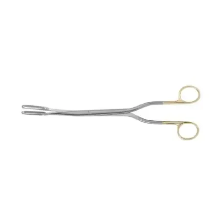 MedGyn – Obstetrical Forceps Sopher 13 Inch Length Surgical Grade Stainless Steel NonSterile Ratchet Lock Finger Ring Handle Slightly Curved Serrated Fenestrated Oval Jaws – 031125