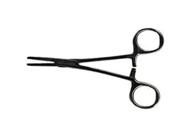 Medical Action Industries – Hemostatic Forceps Mosquito 4-3/4 Inch Length Floor Grade Nickel Plated Stainless Steel Sterile Ratchet Lock Finger Ring Handle Straight Serrated Tip – 56220